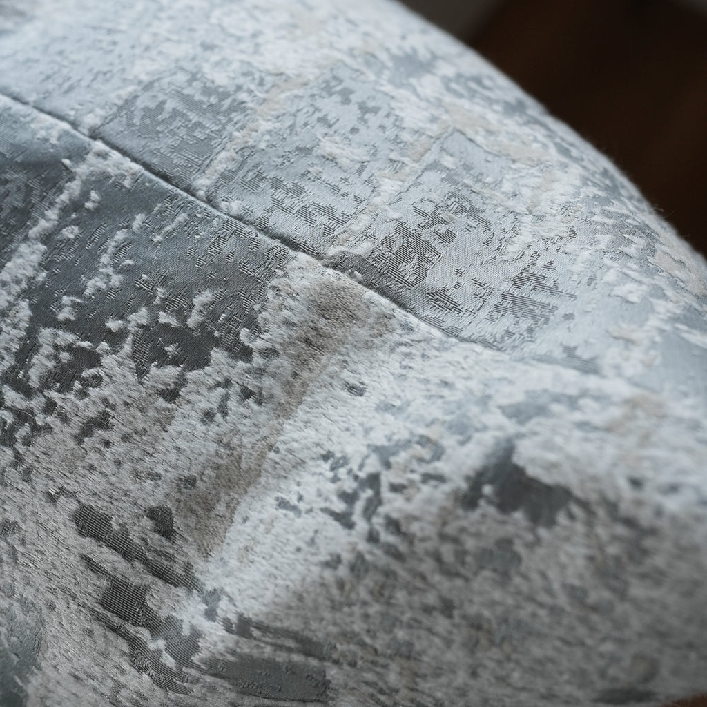 Abstract Cloudy Grey and Silver Pillow 22x22