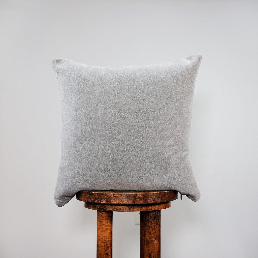 Hippopotamus Grey Velvet Pillow 18x18