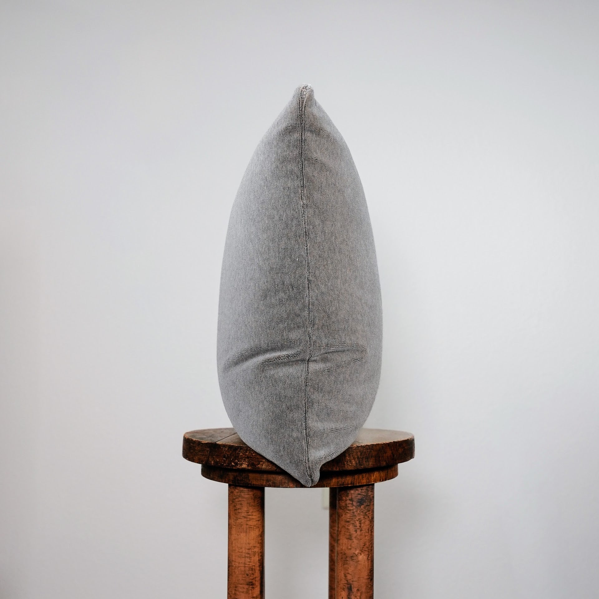 Hippopotamus Grey Velvet Pillow 18x18