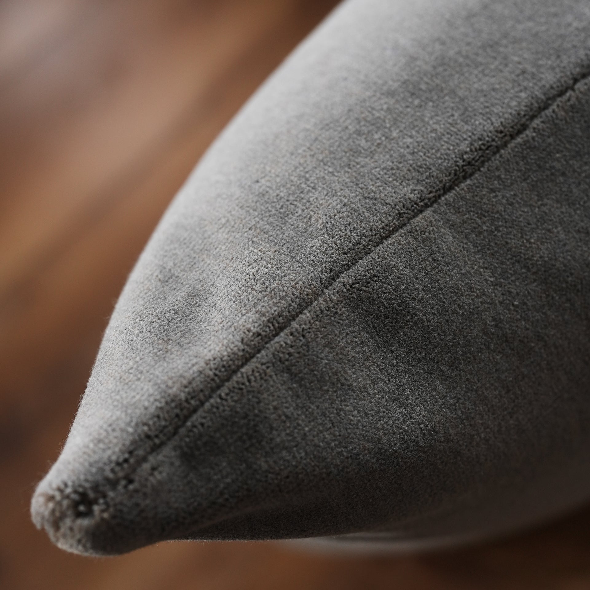 Hippopotamus Grey Velvet Pillow 18x18