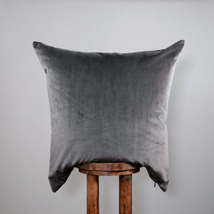 Silver Brown Velvet Pillow Set of 3 - 26x26