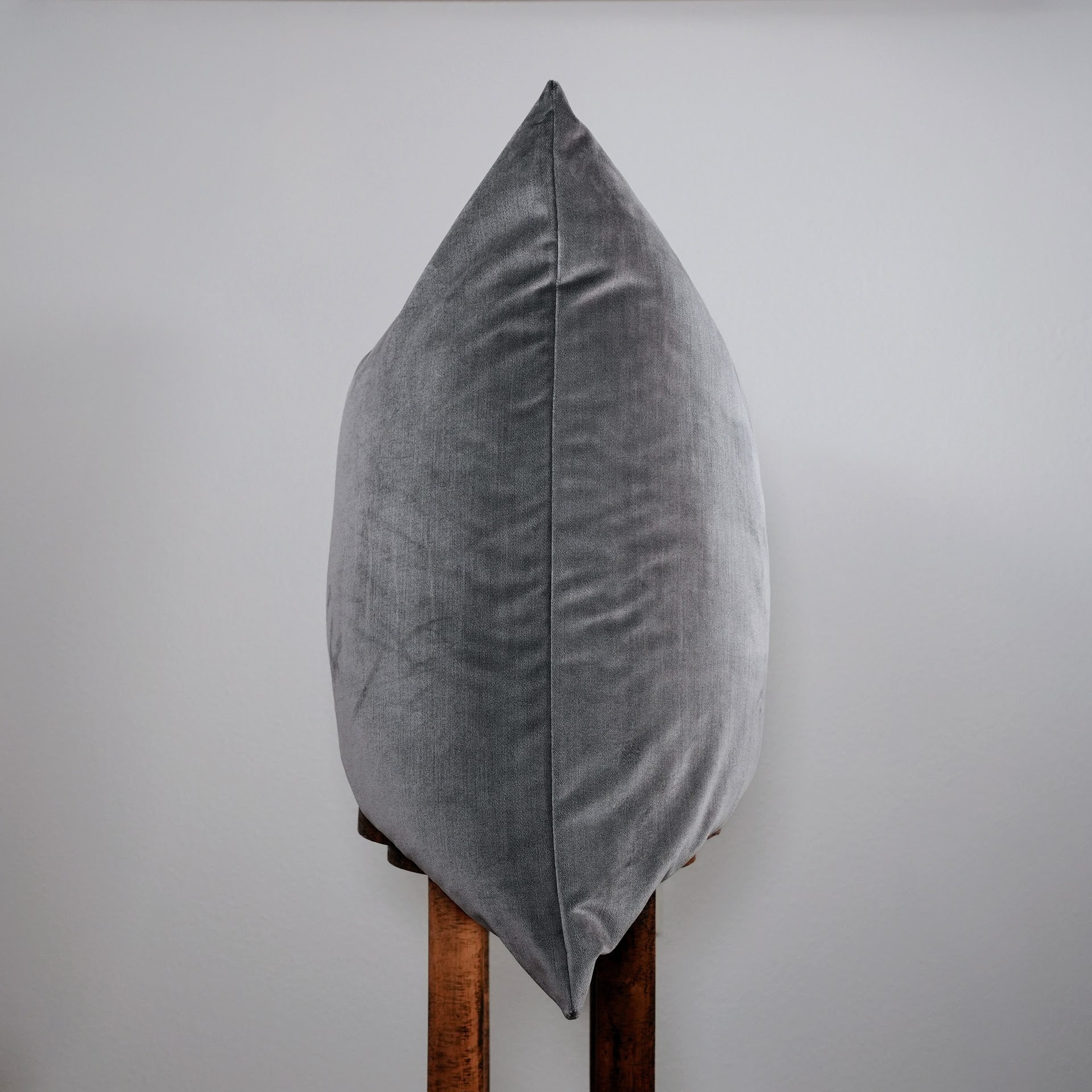 Silver Brown Velvet Pillow Set of 3 - 26x26