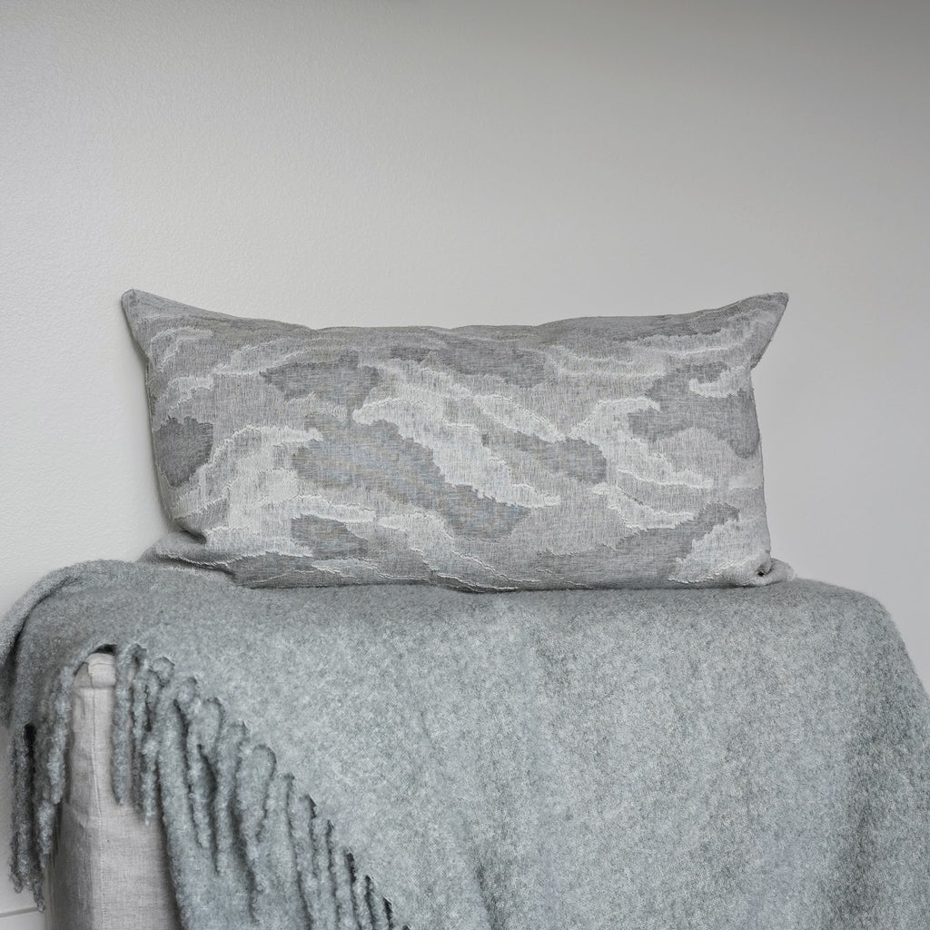 Shades of Grey Abstract Woven Cotton Pillow Set of 2 - 20x36