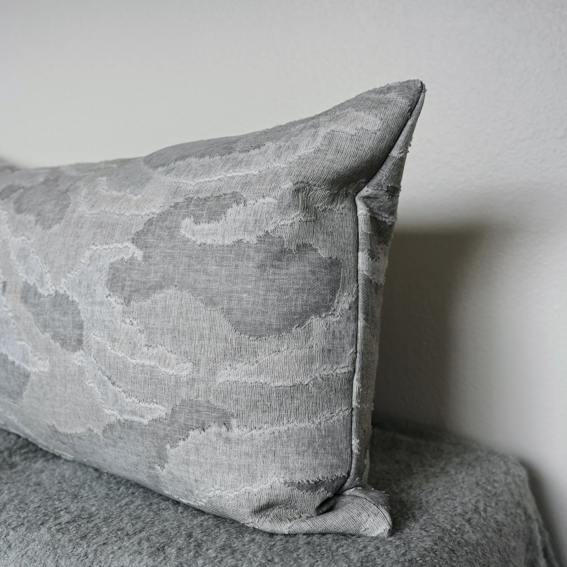 Shades of Grey Abstract Woven Cotton Pillow Set of 2 - 20x36