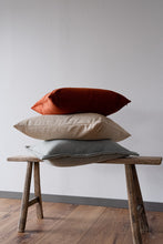 Load image into Gallery viewer, Red Orange Ribbed Velvet Pillow 20x20
