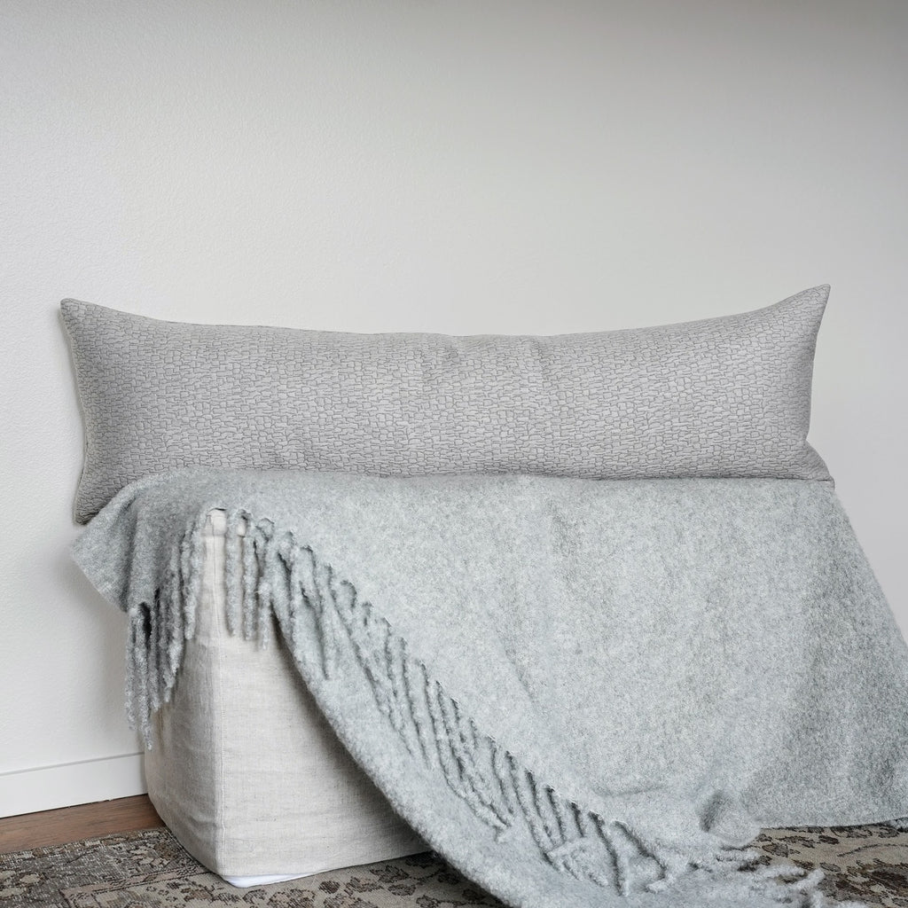 Shades of Grey Abstract Pattern Lumbar Pillow 14x48