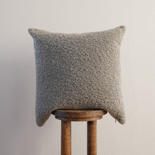 Load image into Gallery viewer, Grey Curly Boucle Pillow 22x22
