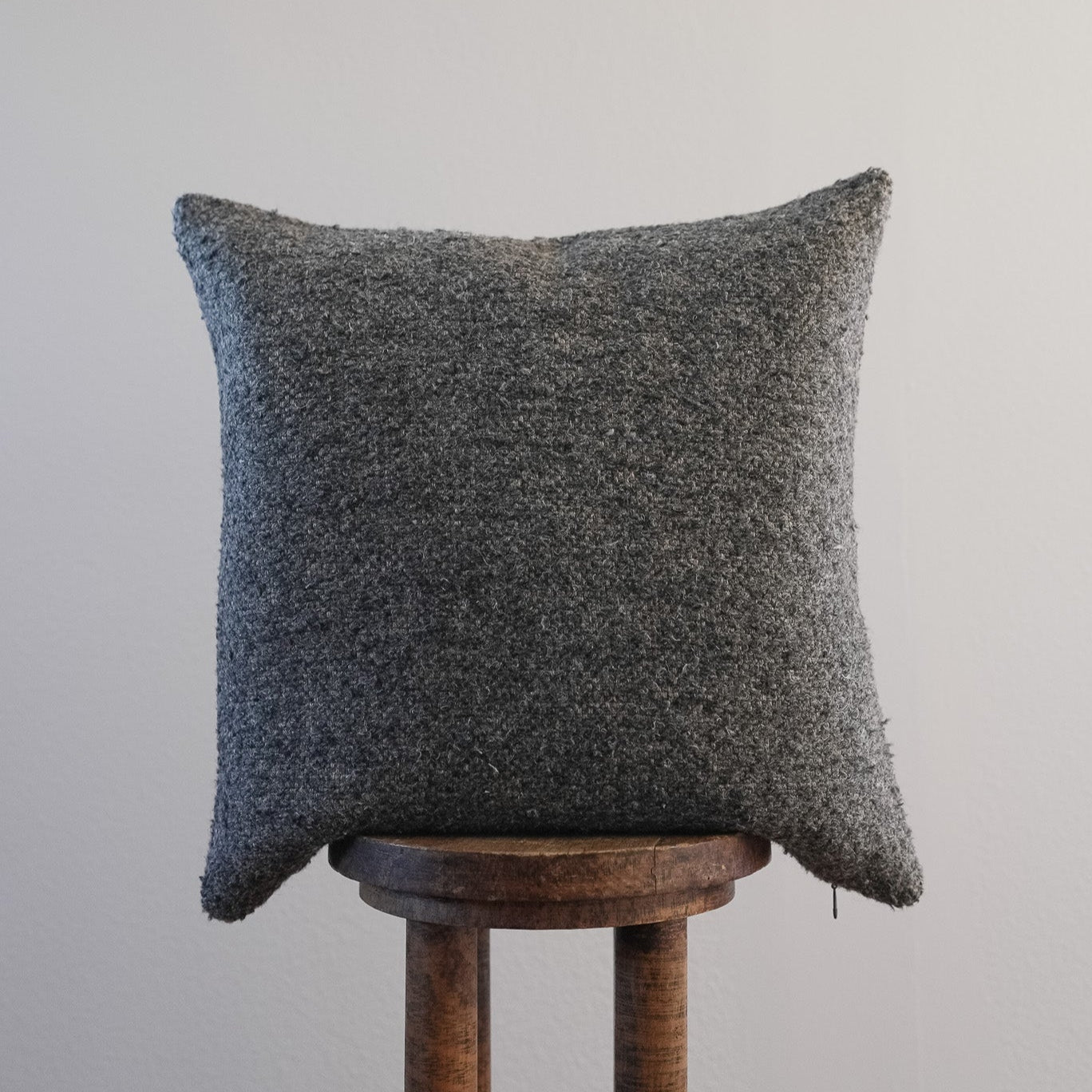 Dark Grey Boucle Pillow 20x20