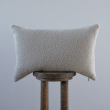 Load image into Gallery viewer, Taupe Nubby Wool Lumbar Pillow 16x24
