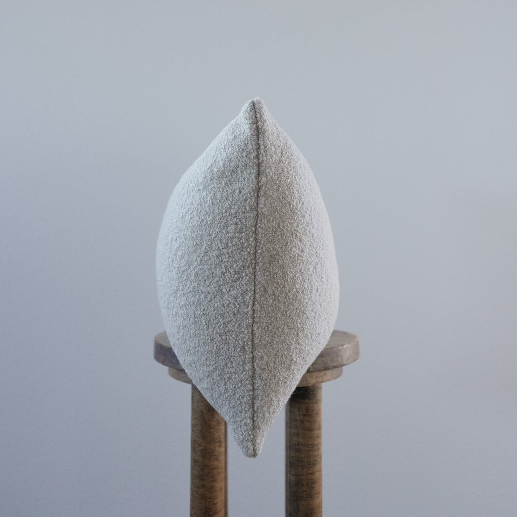 Taupe Nubby Wool Lumbar Pillow 16x24