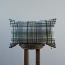 Load image into Gallery viewer, Blue, Yellow &amp; Green Plaid Lumbar Pillow 14x22
