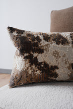 Load image into Gallery viewer, Brown, Orange and Blue Textured Lumbar Pillow 14x22
