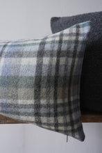 Load image into Gallery viewer, Blue, Yellow &amp; Green Plaid Lumbar Pillow 14x22
