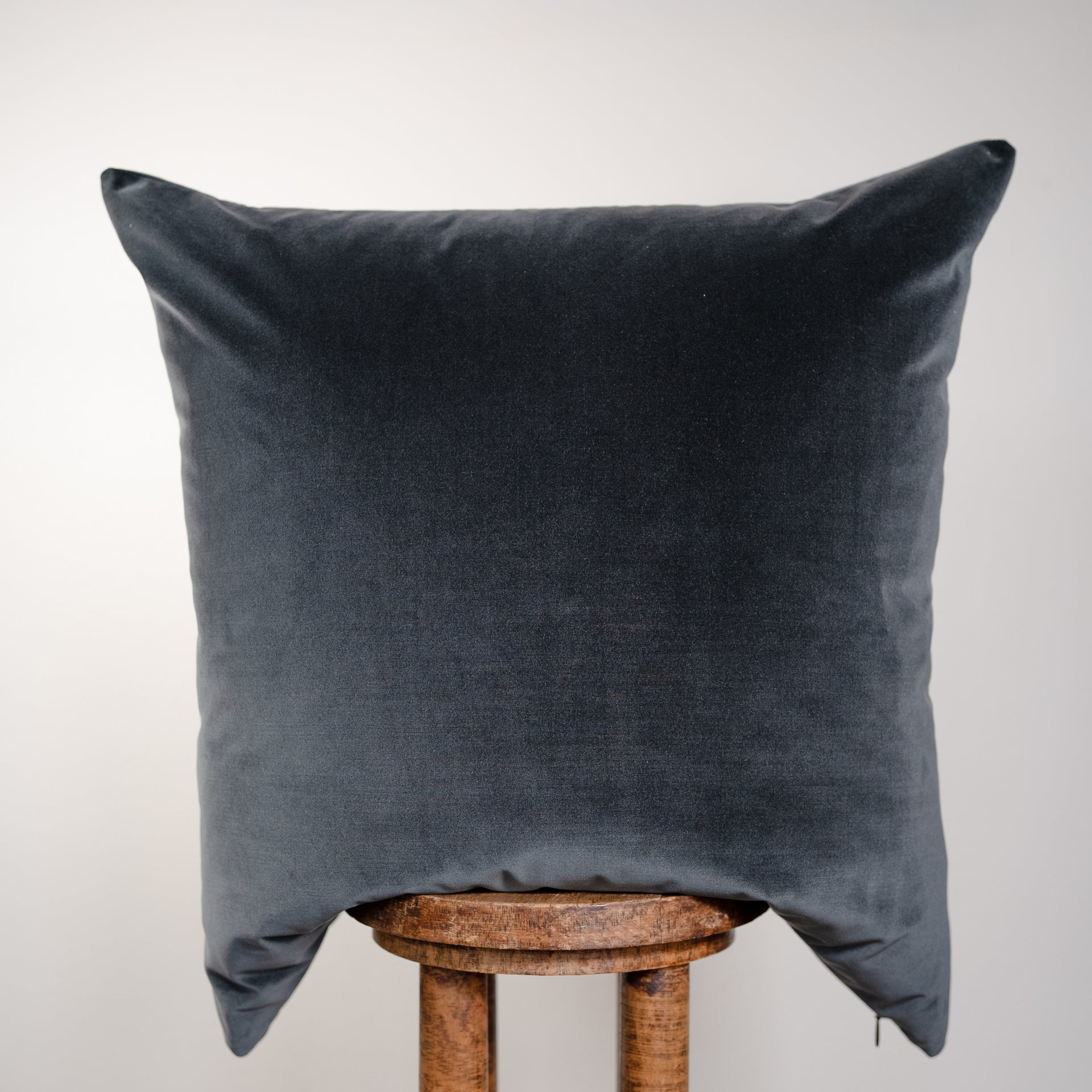 Charcoal Grey Velvet Pillow Set of 2 - 26x26
