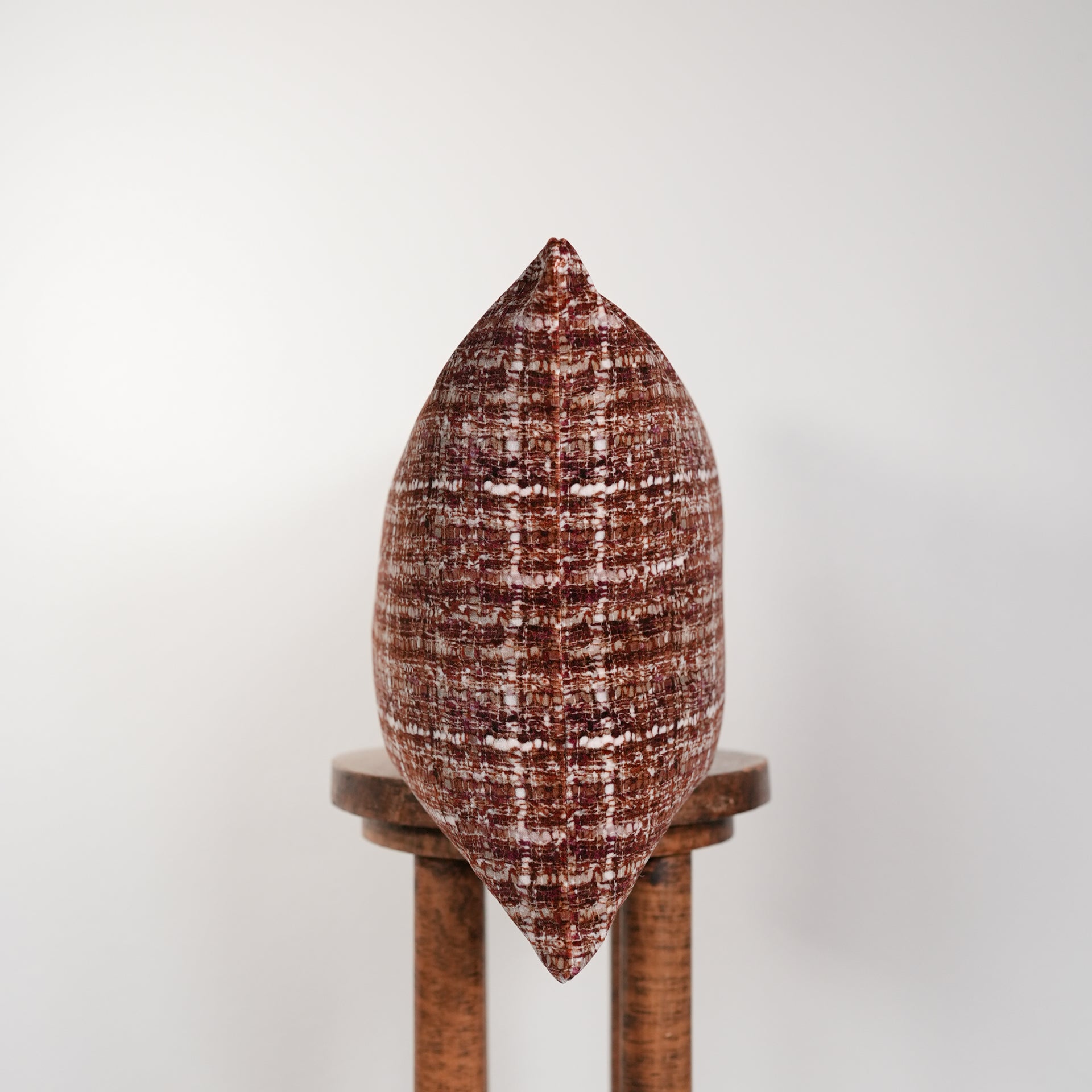 Rust Red Plaid Velvet Pillow 16x24