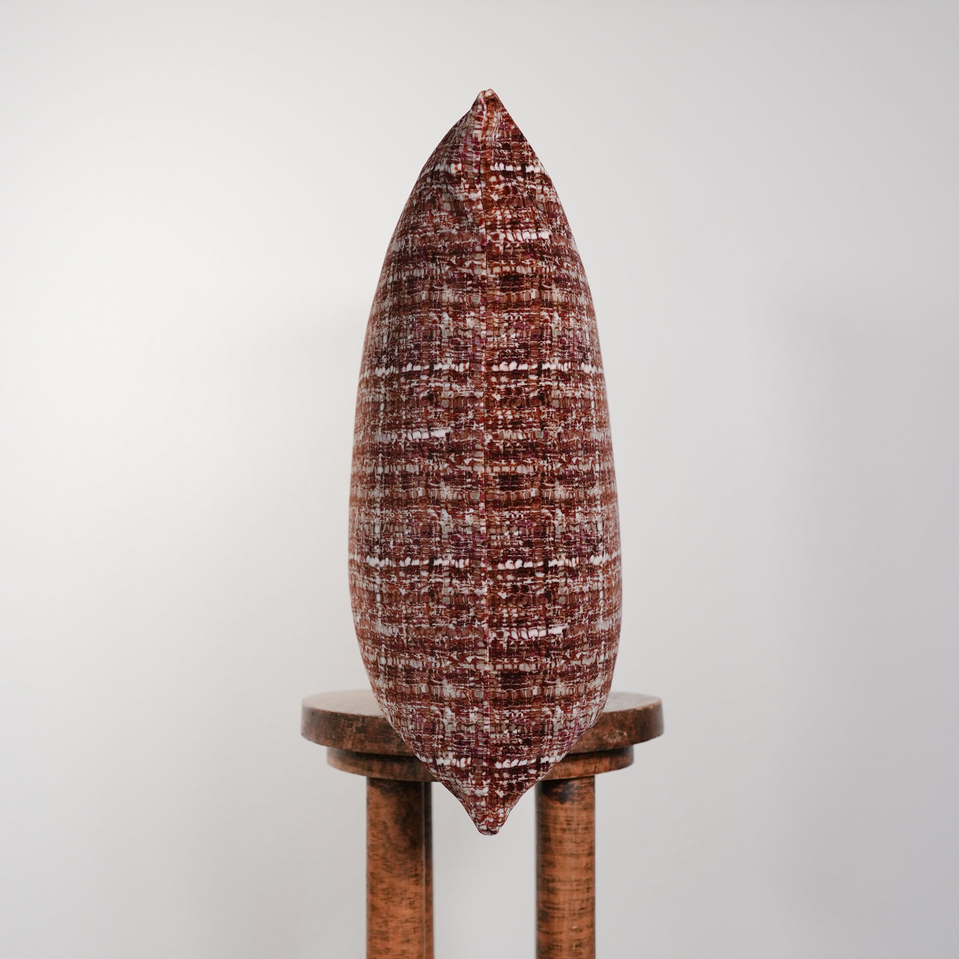 Rust Red Plaid Velvet Pillow 20x20