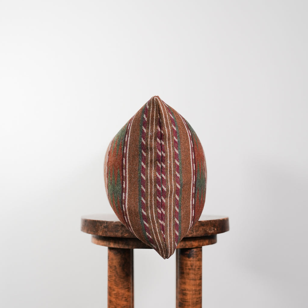 Rustic Cabin Red Wool Lumbar Pillow 12x20