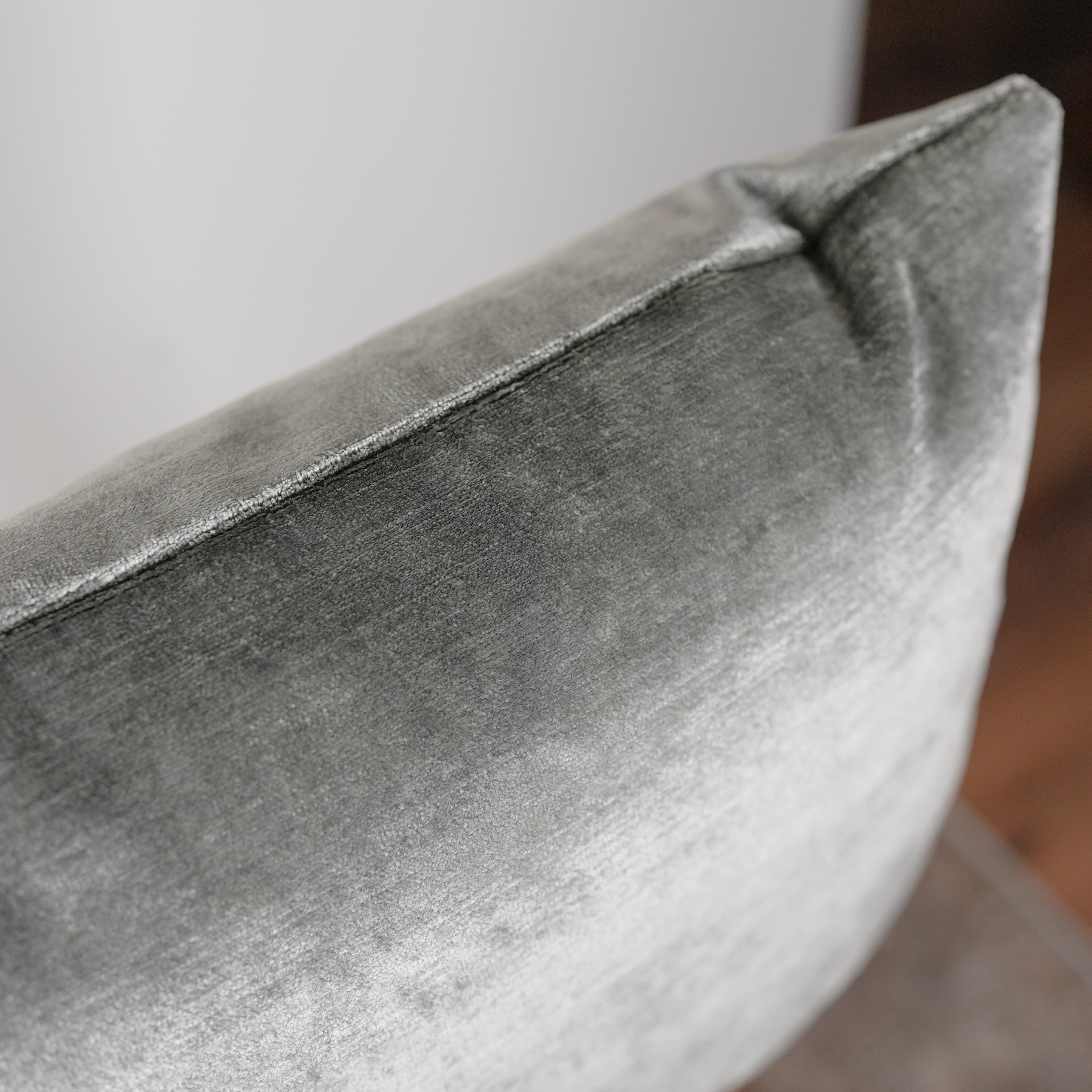 Moss Grey Velvet Lumbar Pillow 14x20