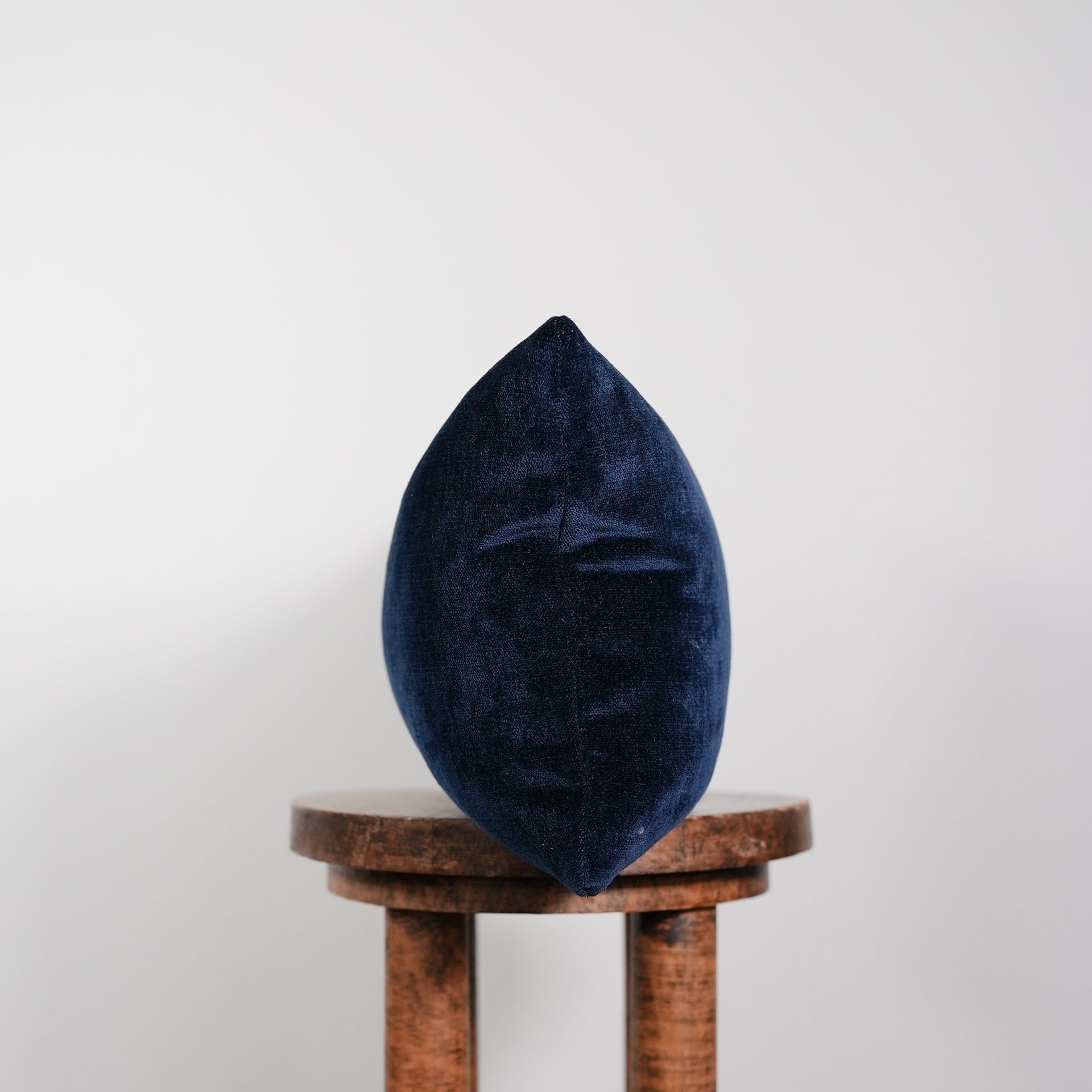 Deep Navy Blue Velvet Lumbar Pillow 14x20