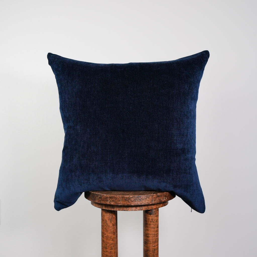 Deep Navy Blue Velvet Pillow 24x24