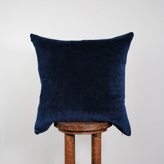 Deep Navy Blue Velvet Pillow 24x24
