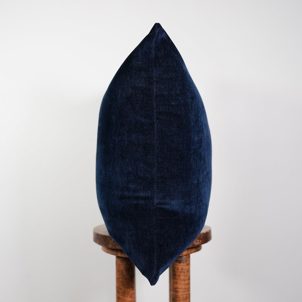 Deep Navy Blue Velvet Pillow 24x24