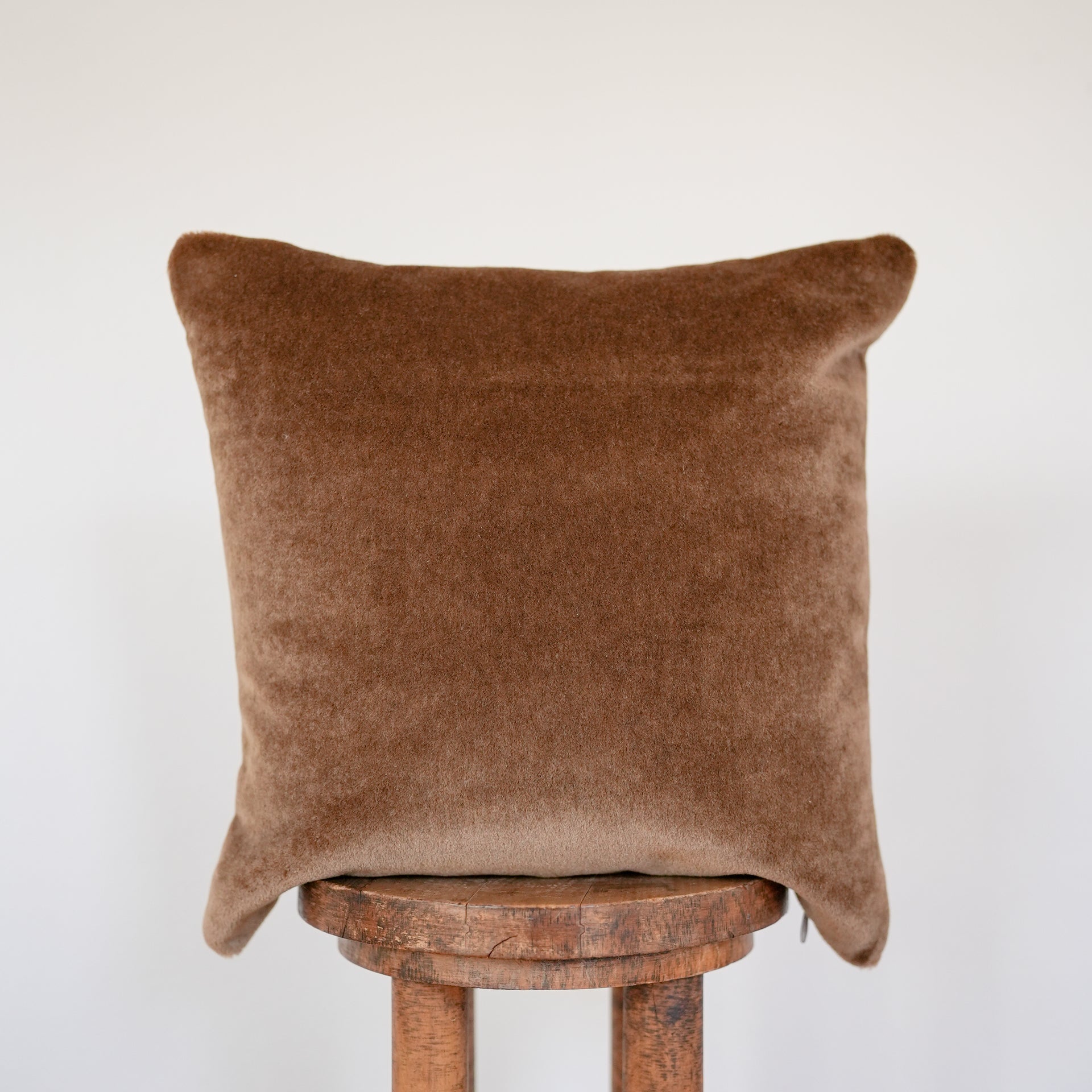 Golden Brown Mohair with Golden Alpaca Pillow 18x18