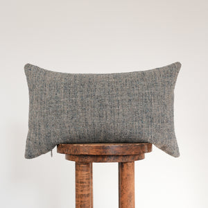 Navy & Natural Woven Linen Lumbar 12x20