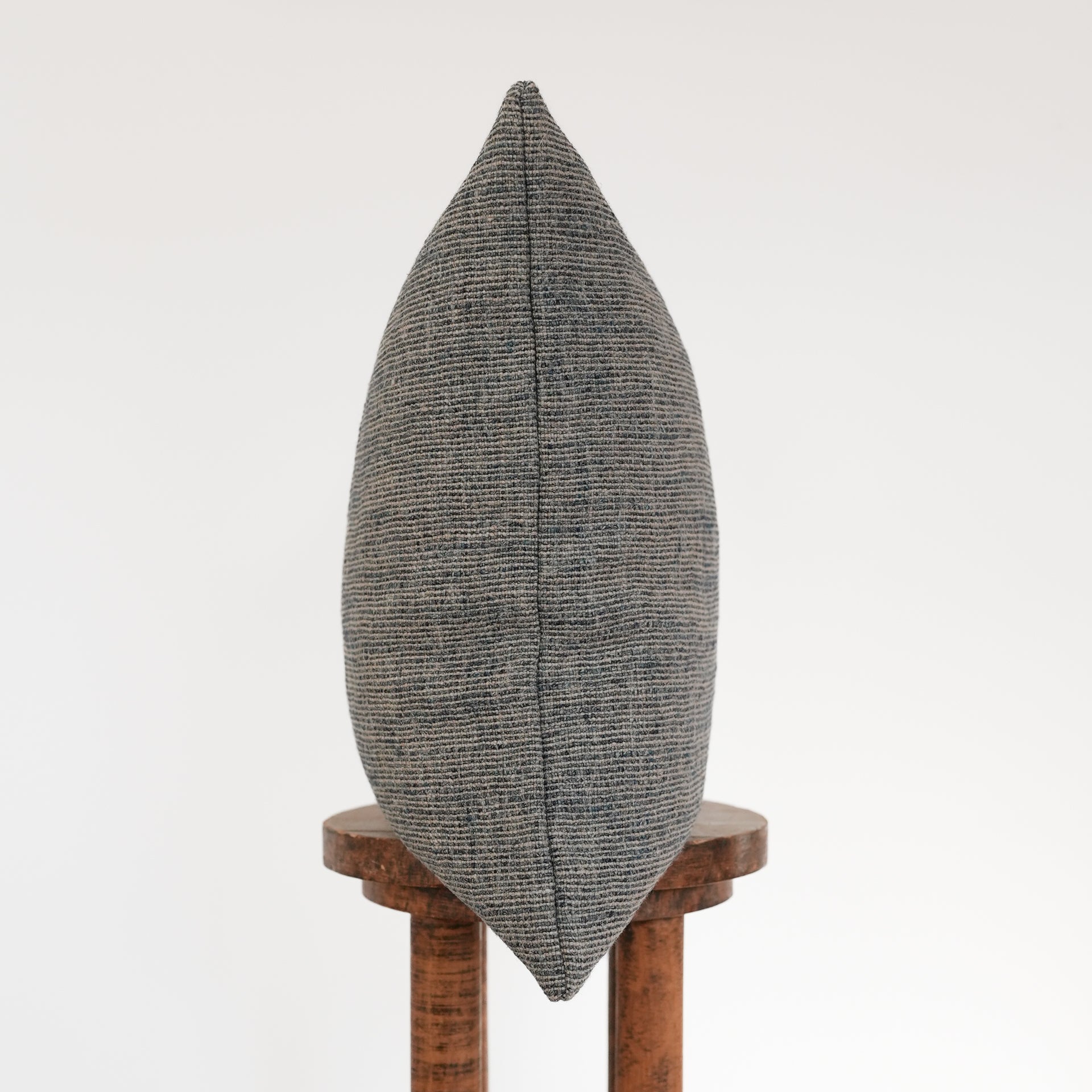 Navy and Natural Woven Linen Pillow 20x20