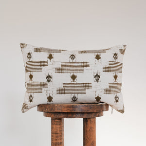 Cream & Brown Japanese Motif Lumbar 12x18