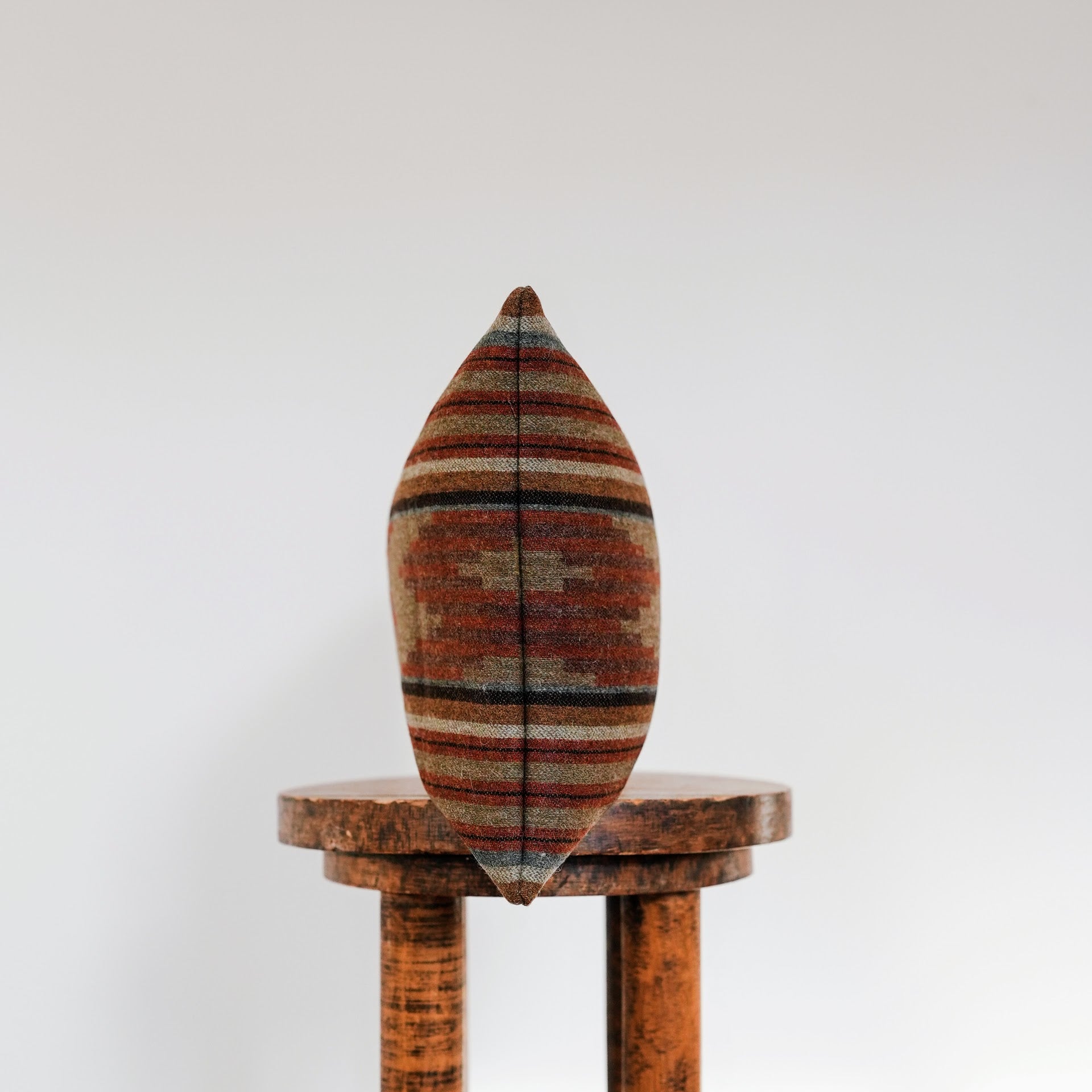 Brown, Beige, Terracotta Geometric Wool Lumbar 12x18