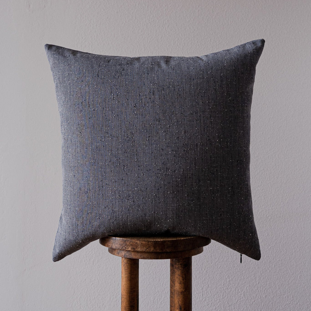 Chambray Blue with White and Black Flecking Pillow 24x24
