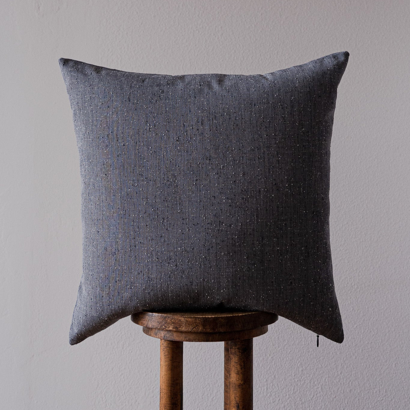 Chambray Blue with White and Black Flecking Pillow 24x24