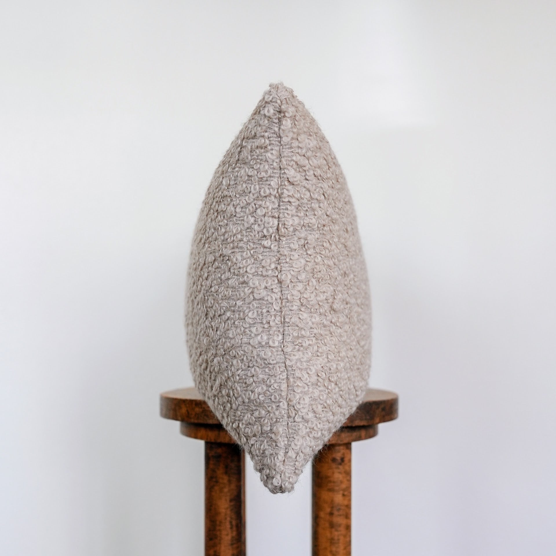 Oatmeal Curly Boucle Lumbar Pillow 16x24