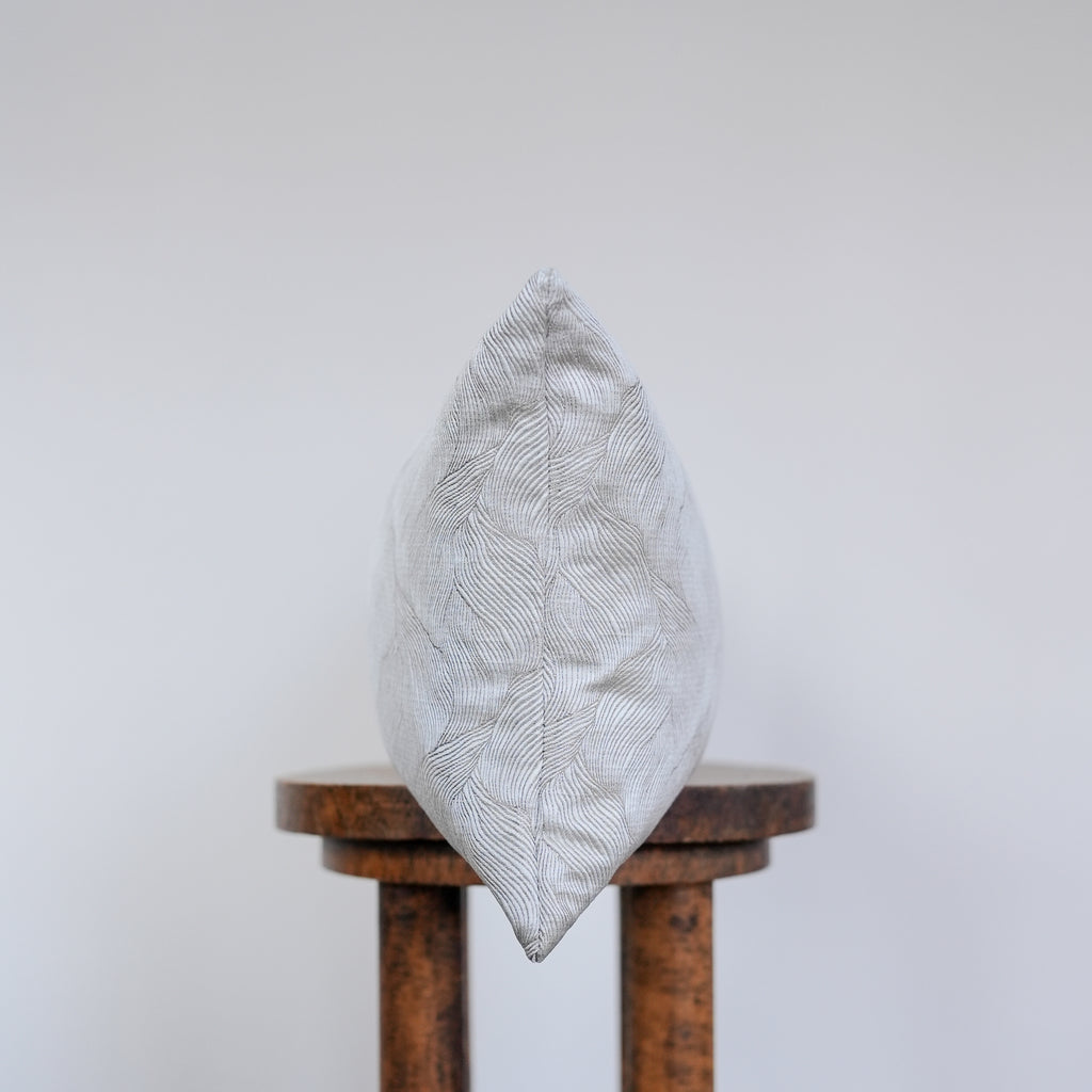 Shiny Champagne Floral Motif Lumbar Pillow 12x24