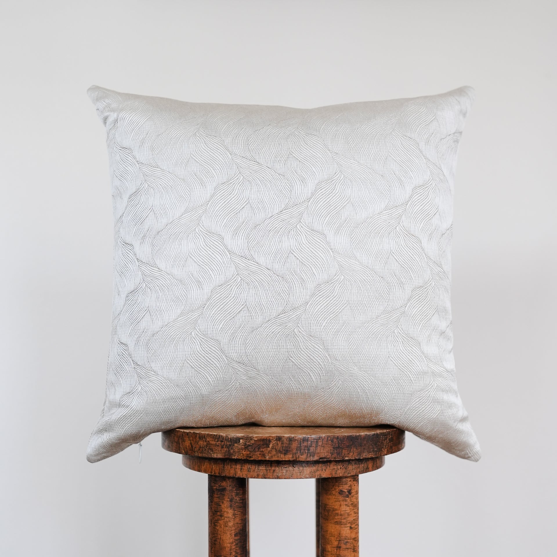 Shiny Champagne Floral Motif Pillow 20x20
