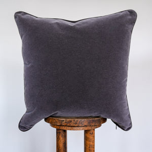 Dark Cloud Mohair with Chocolate Leather Welt 24x24