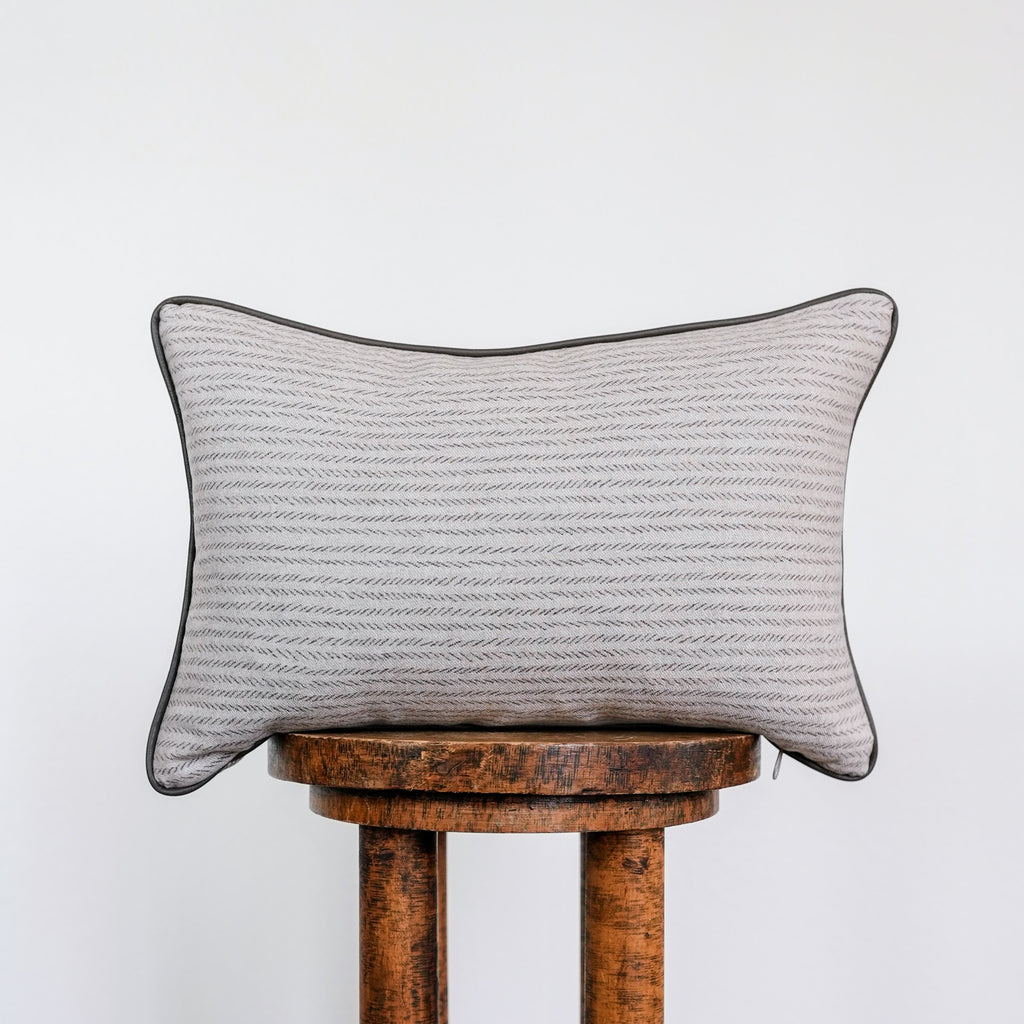 Beige and Brown Dashing Stripe Lumbar Pillow 12x18