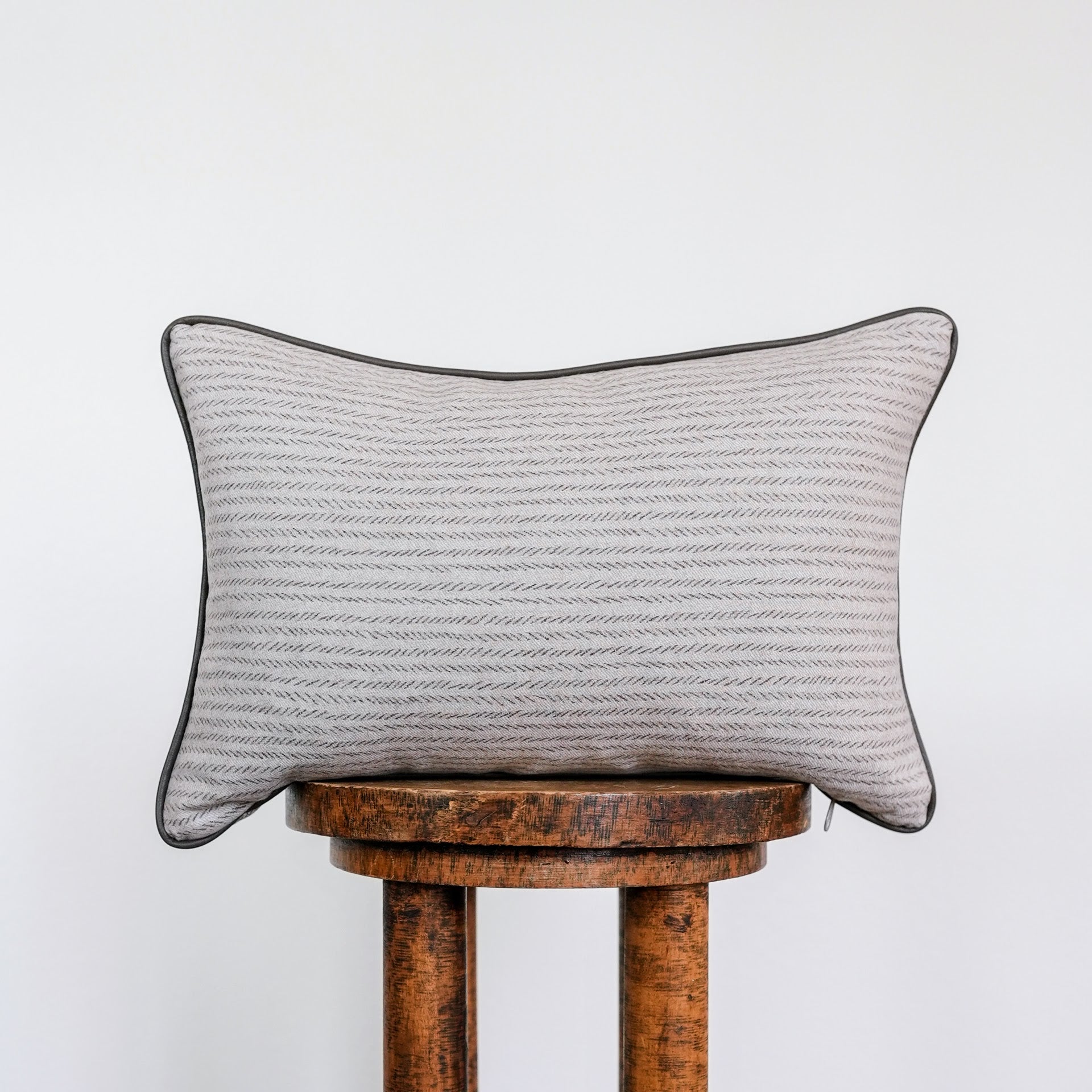 Beige and Brown Dashing Stripe Lumbar Pillow 12x18