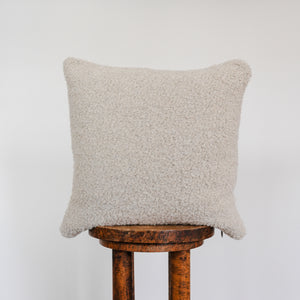 Curly Oatmeal Alpaca Pillow 18x18