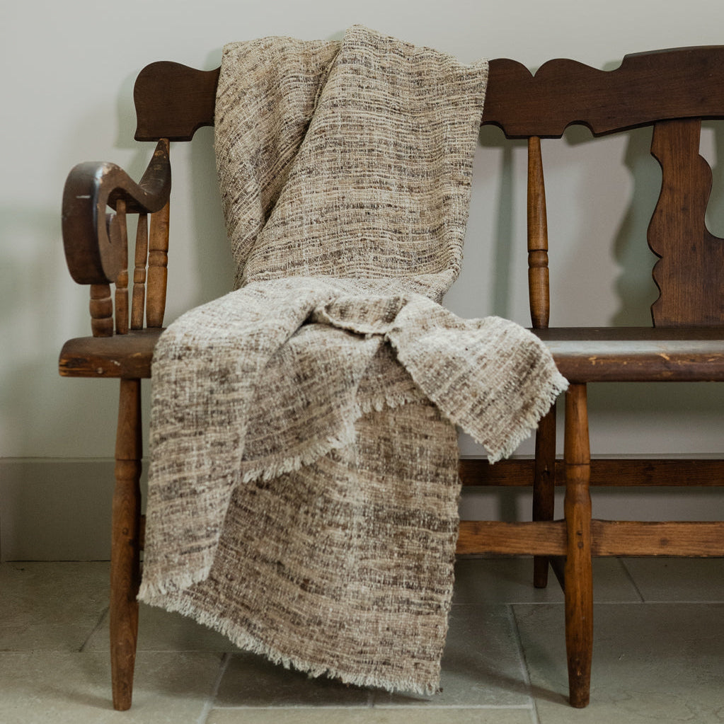 Natural Wild Silk Blanket 53x99