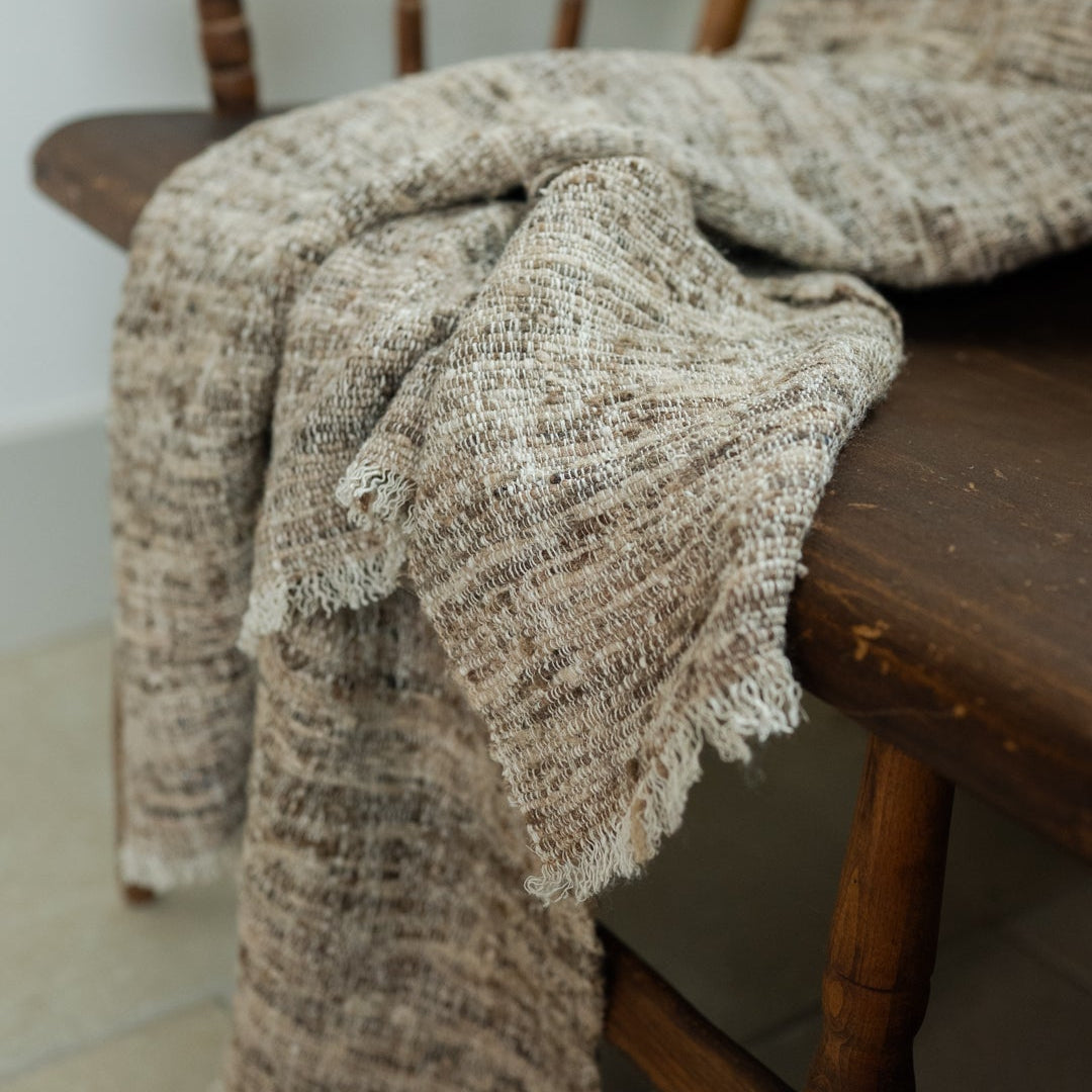 Natural Wild Silk Blanket 53x99