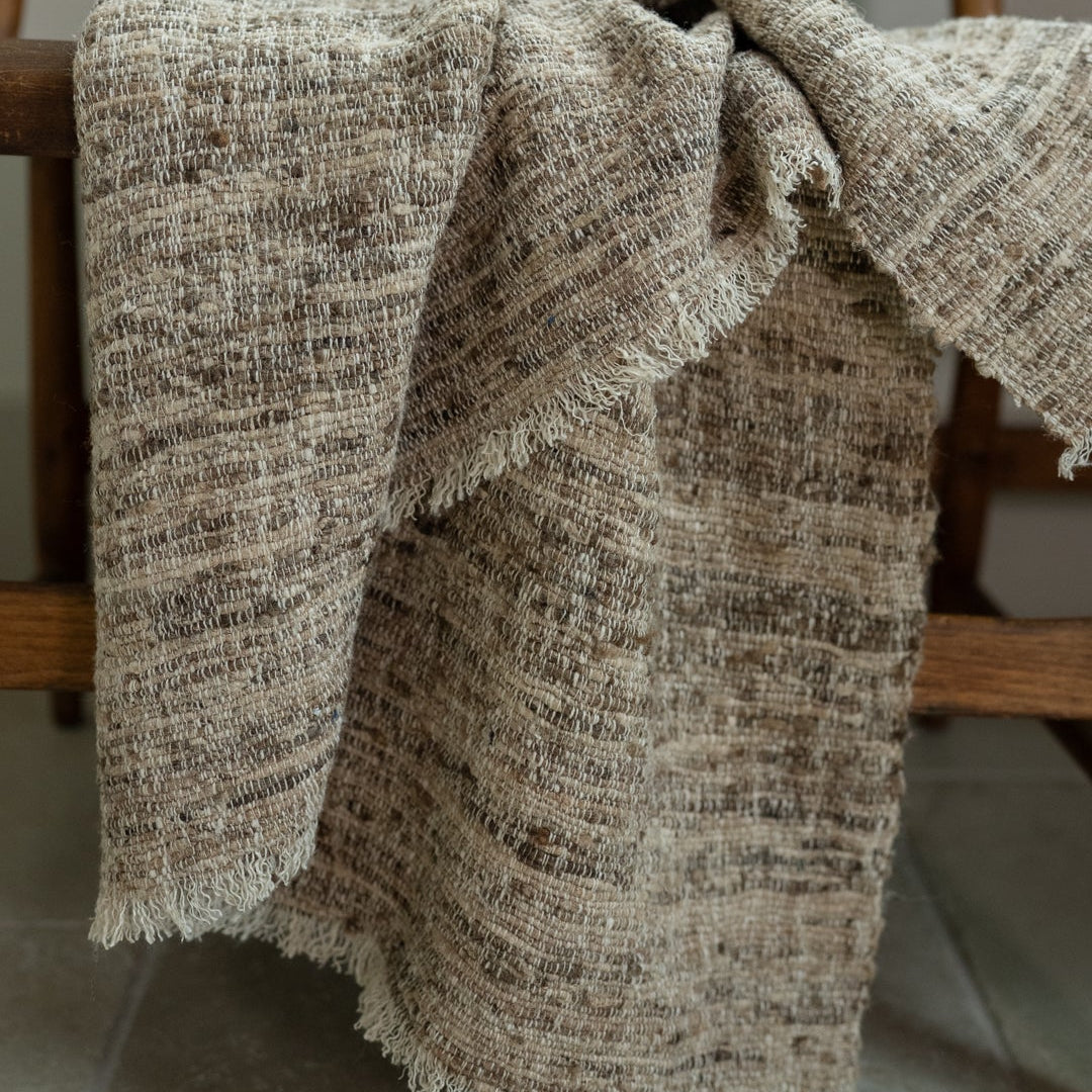 Natural Wild Silk Blanket 53x99