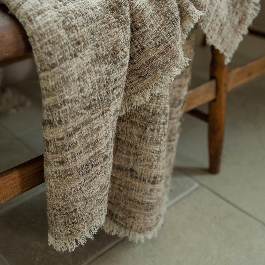 Natural Wild Silk Blanket 53x99