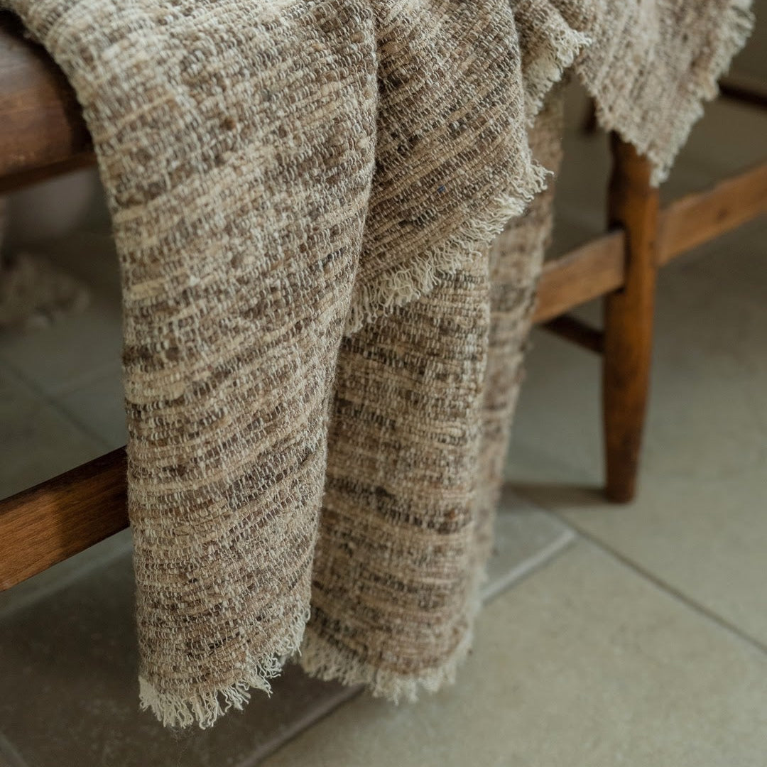 Natural Wild Silk Blanket 53x99
