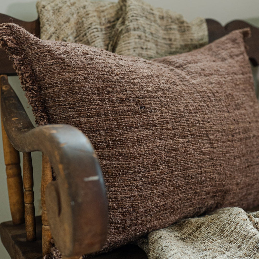 Chocolate Wild Silk Lumbar 17x26
