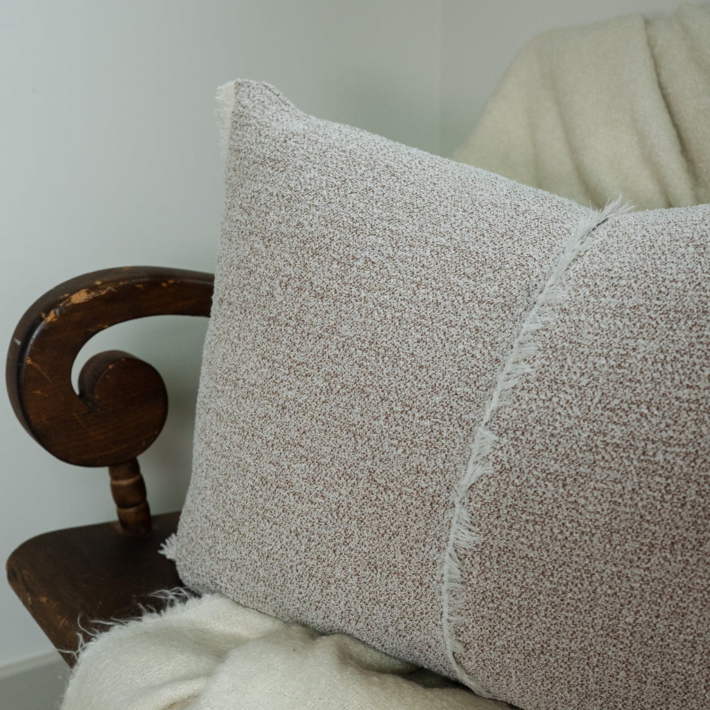 Italian Cream / Brown Melange Lumbar 18x26