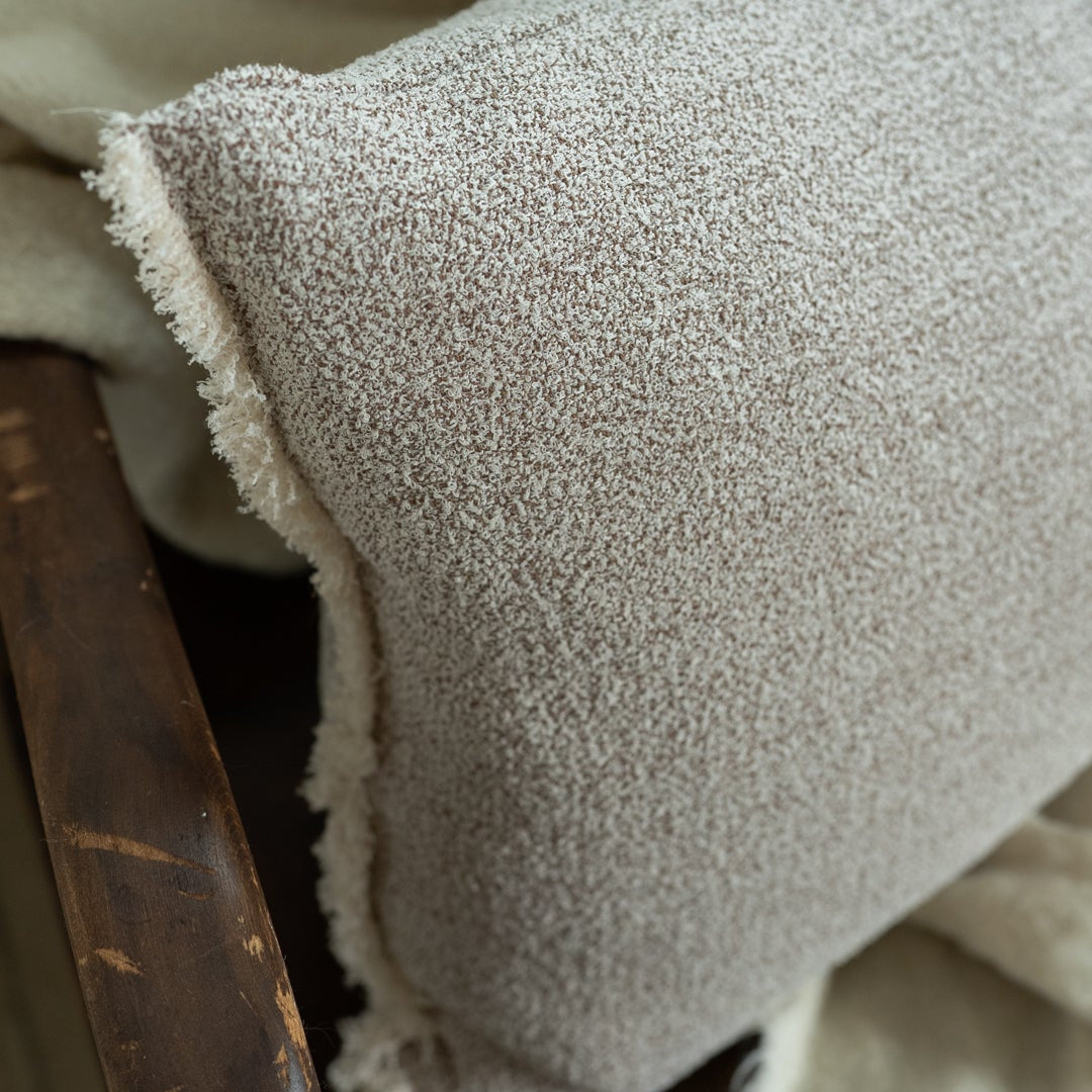 Italian Cream / Brown Melange Lumbar 18x26