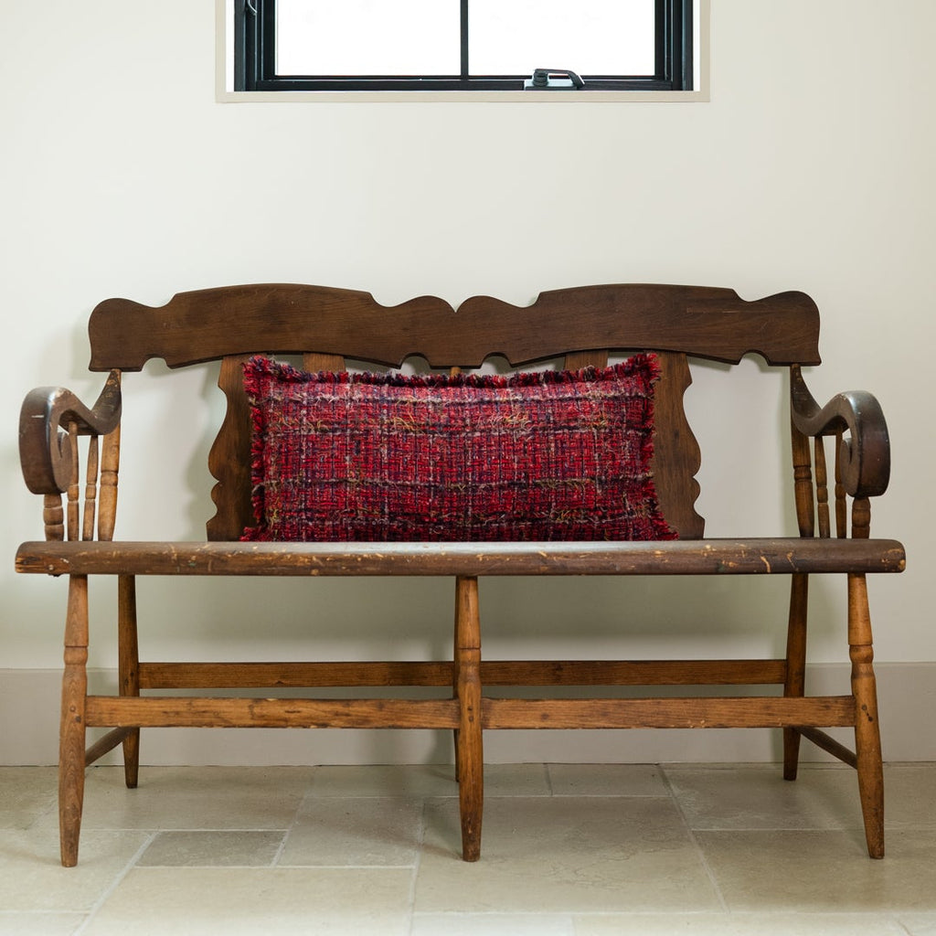 Red Tweed Remnants of Chanel Lumbar 15x26