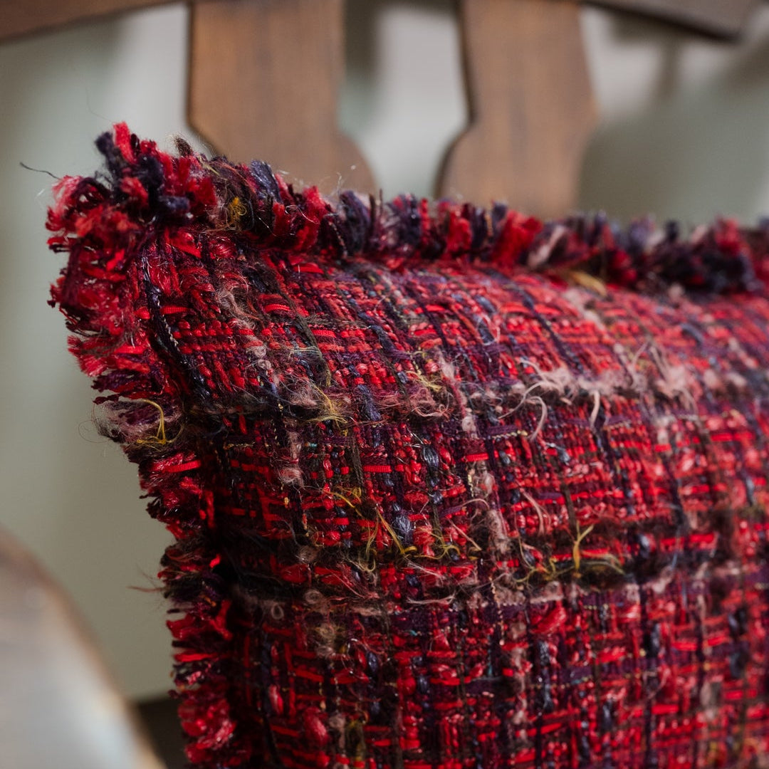 Red Tweed Remnants of Chanel Lumbar 15x26